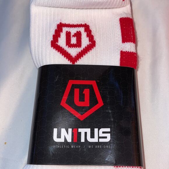 Unitis white/ red lacrosse socks. NWT - Picture 3 of 6